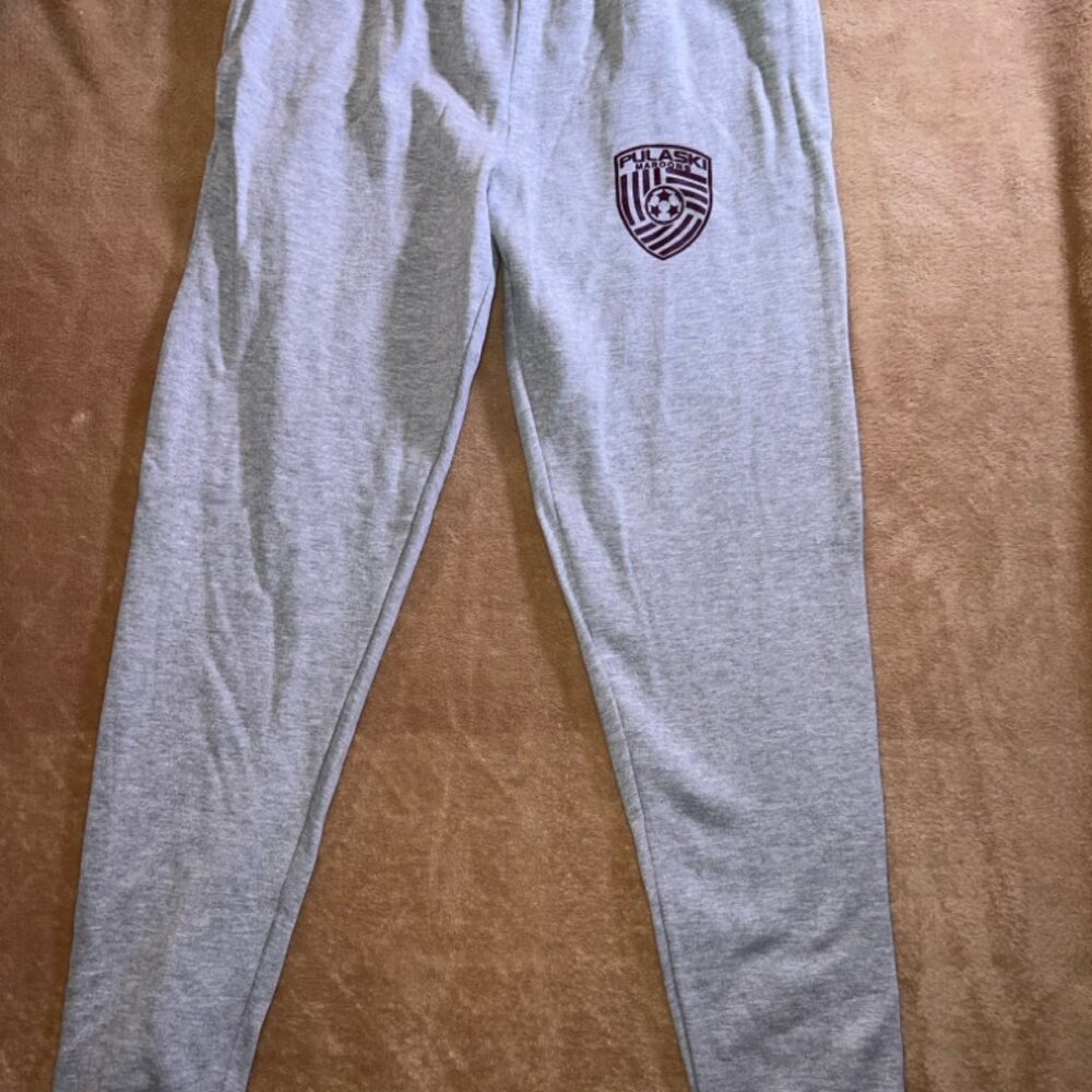 Badger Sport Unisex Medium Gray Pulaski Maroon Soccer Warmup Fleece Sweatpant‎